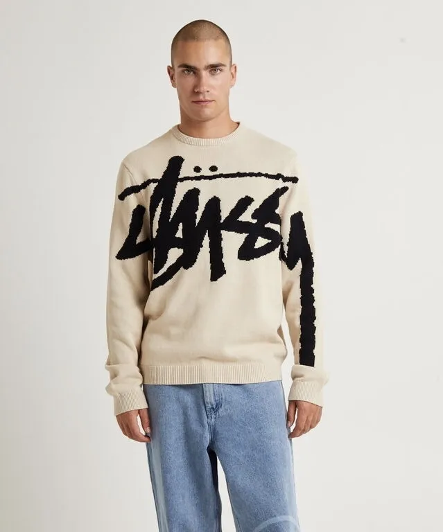 STUSSY  |Crew Neck Pullovers Unisex Street Style U-Neck Long Sleeves