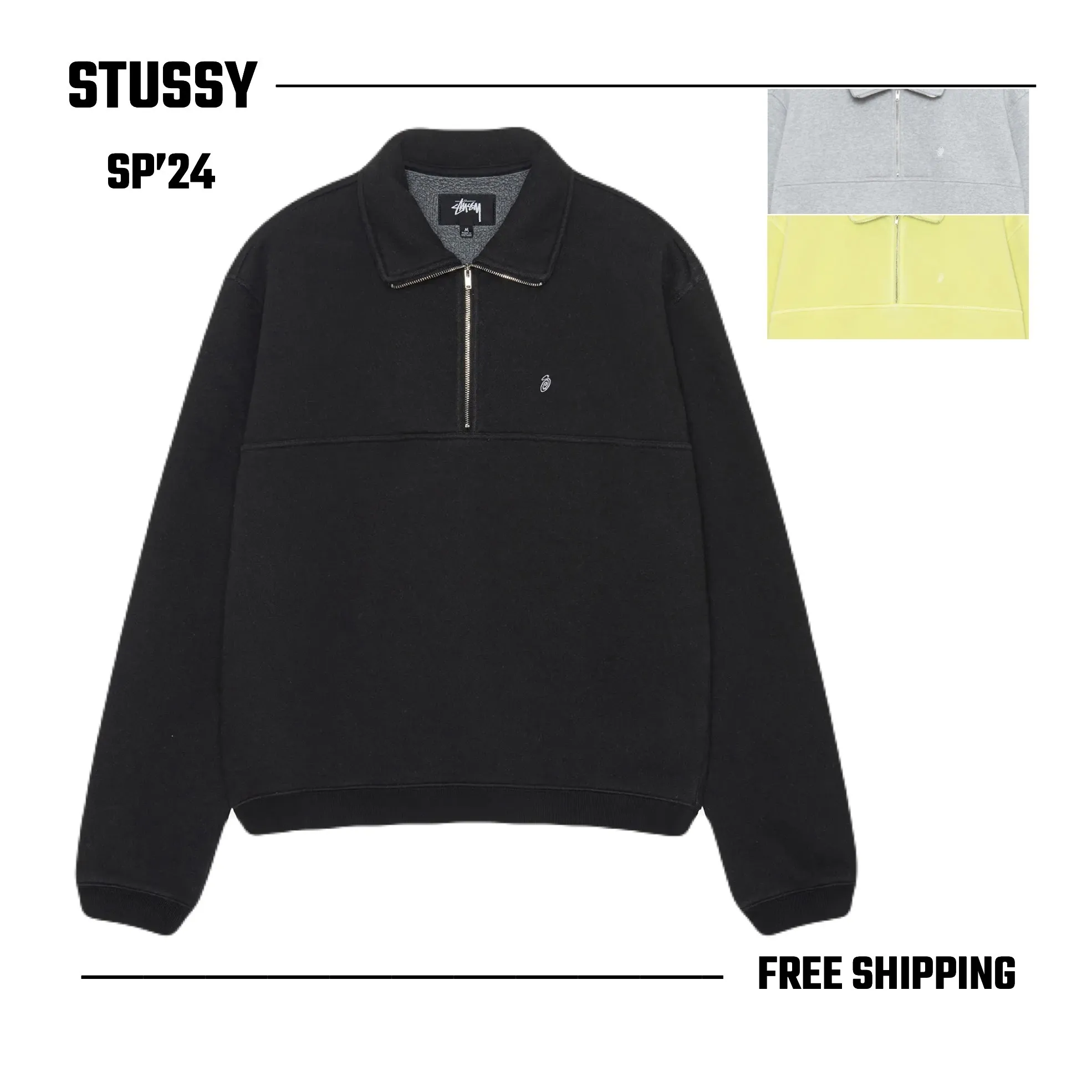 STUSSY  |Unisex Street Style Long Sleeves Cotton Logo Skater Style