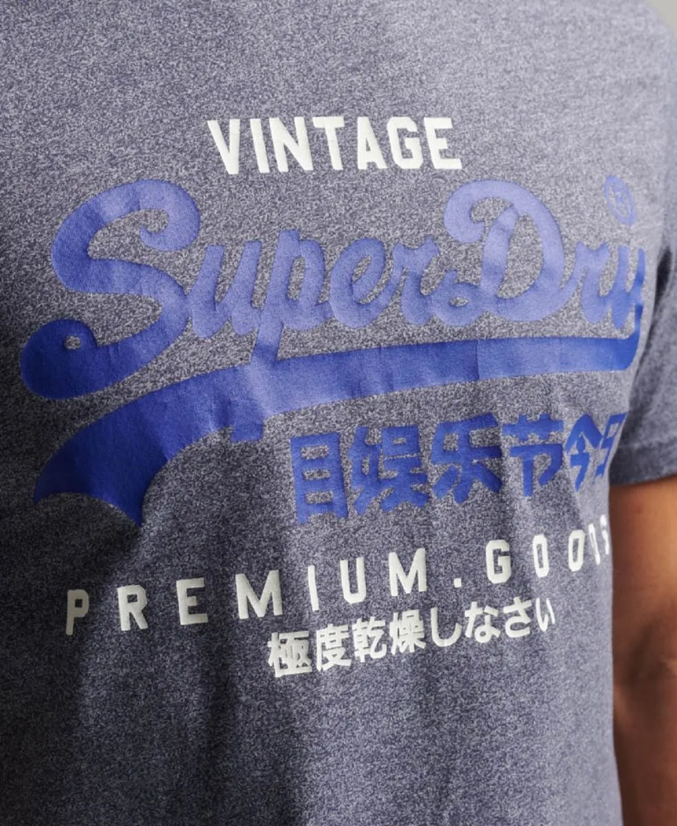 Superdry Classic Heritage Crew Neck T-Shirt Midnight Blue Grit