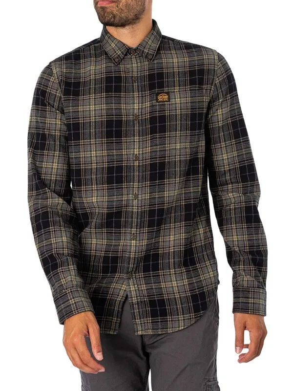 Superdry Cotton Lumberjack Shirt - Drayton Check Black