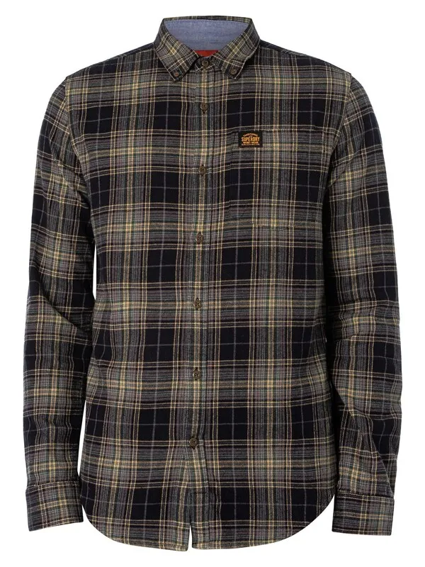 Superdry Cotton Lumberjack Shirt - Drayton Check Black