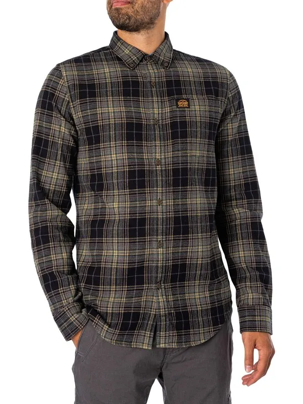 Superdry Cotton Lumberjack Shirt - Drayton Check Black