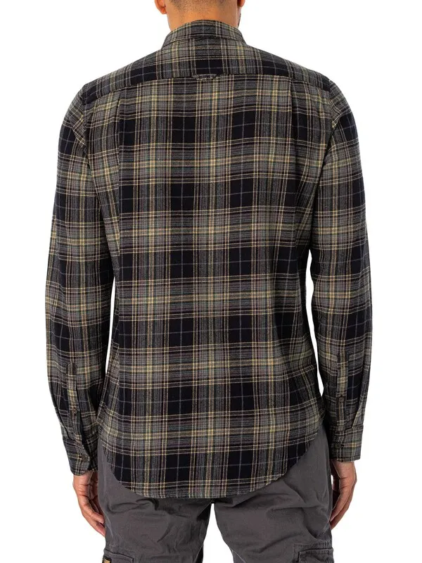 Superdry Cotton Lumberjack Shirt - Drayton Check Black