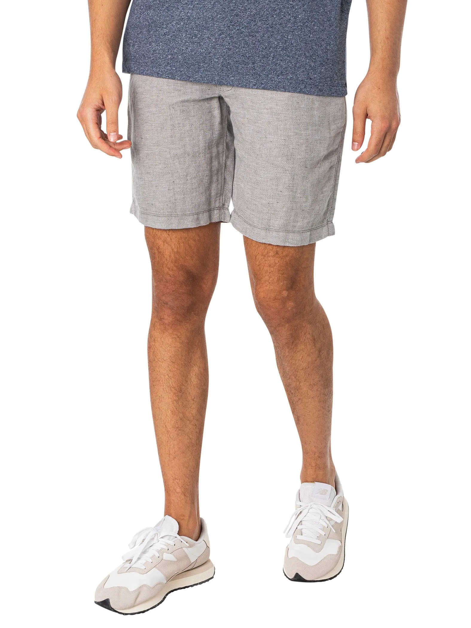 Superdry Drawstring Linen Shorts - Optic/Grey