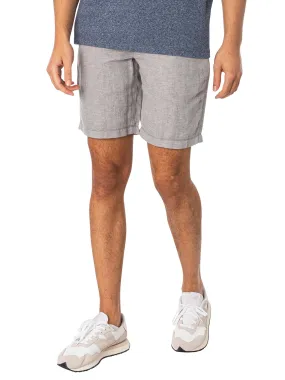 Superdry Drawstring Linen Shorts - Optic/Grey