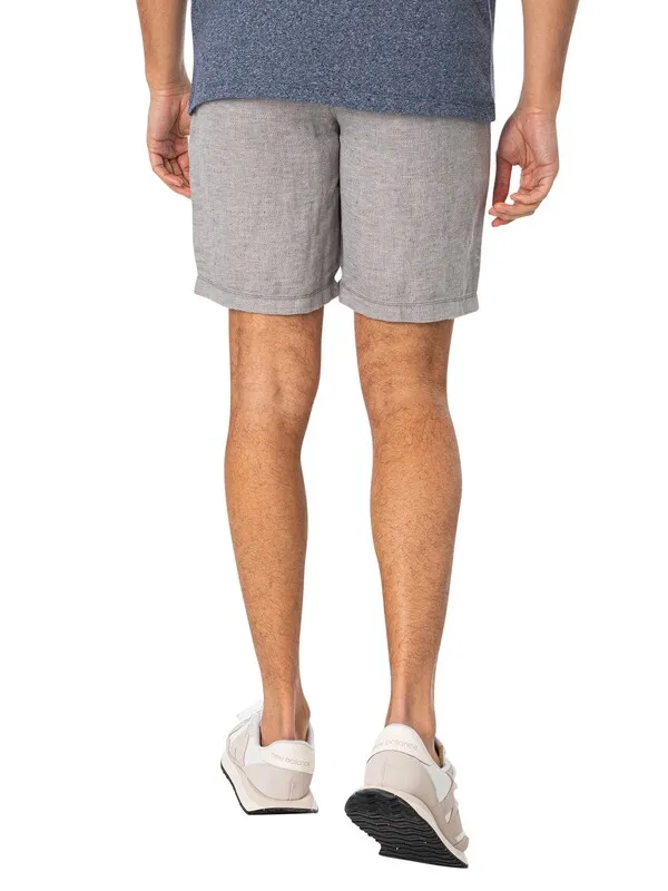 Superdry Drawstring Linen Shorts - Optic/Grey