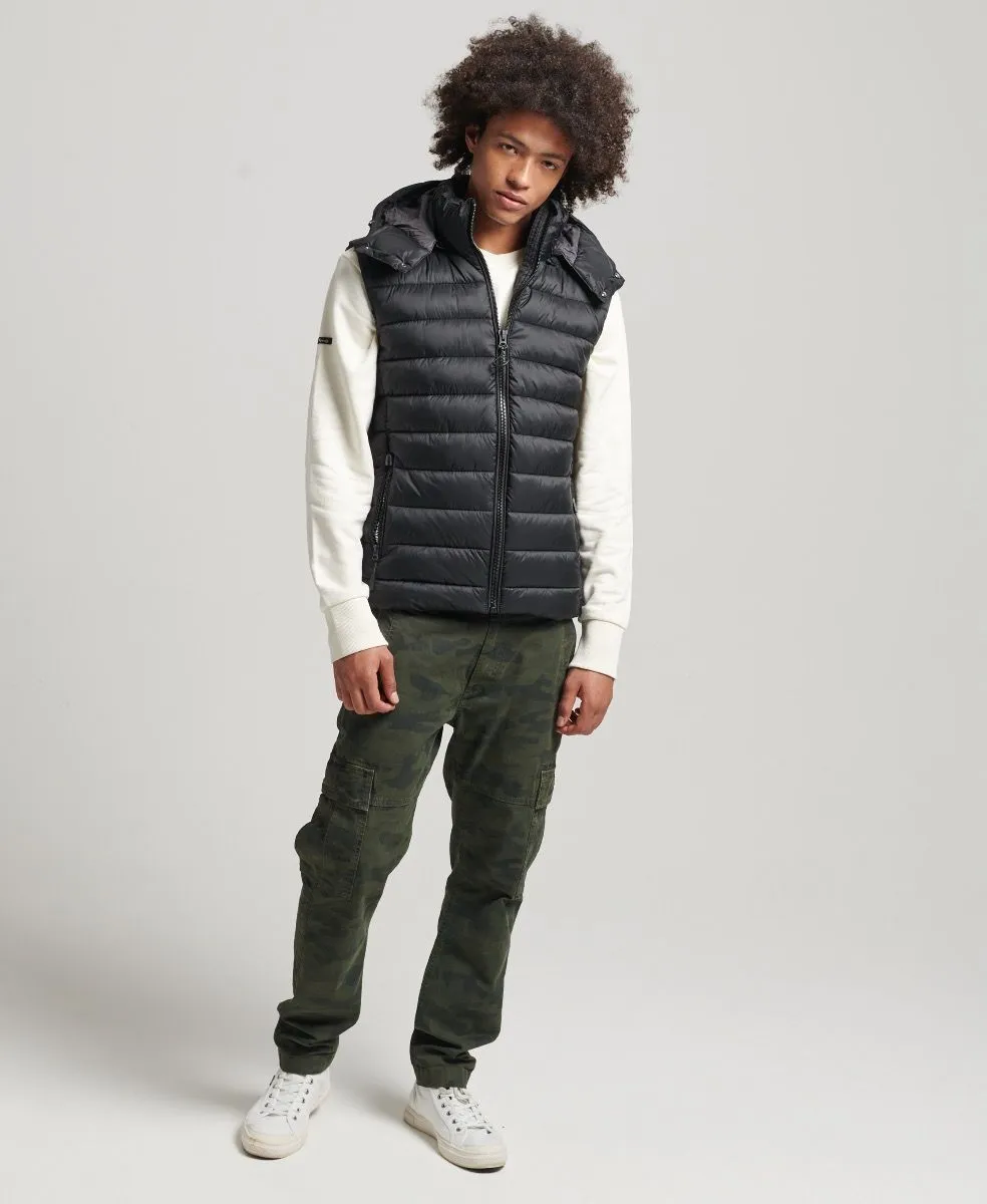 Superdry Hooded Classic Padded Gilet Black