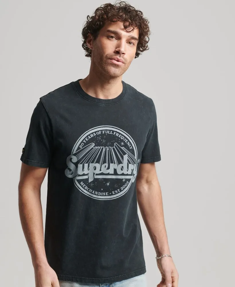 Superdry Vintage Crew Neck T-Shirt Mid Back In Black