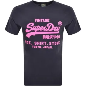 Superdry Vintage VL T Shirt Navy