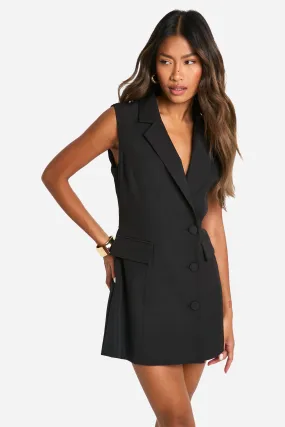 Tailored Sleeveless Blazer Romper