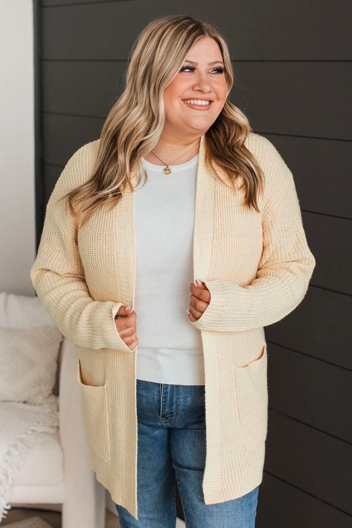 Take Me Places Knit Cardigan- Light Yellow