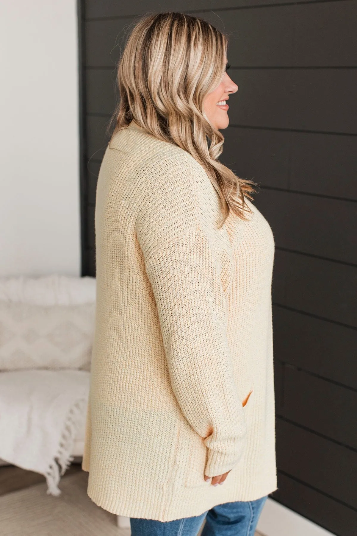 Take Me Places Knit Cardigan- Light Yellow