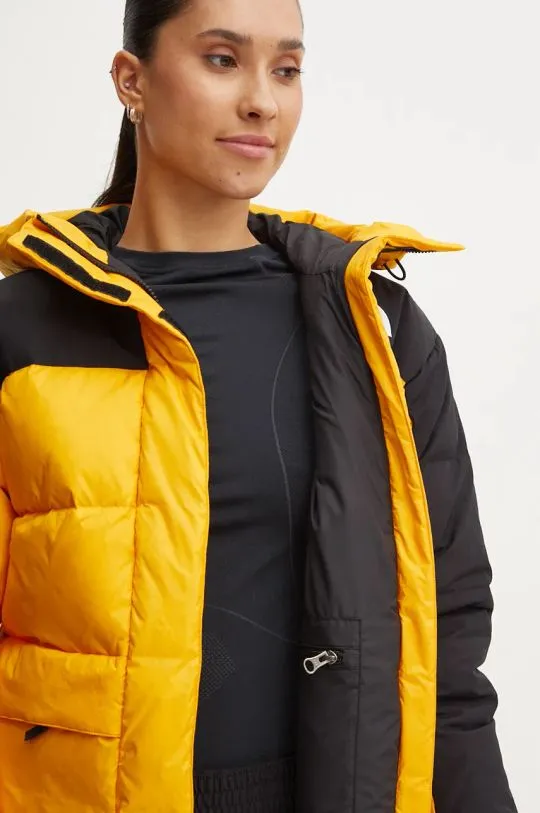 The North Face down jacket HMLYN Down Parka women's yellow color NF0A4R2W56P1