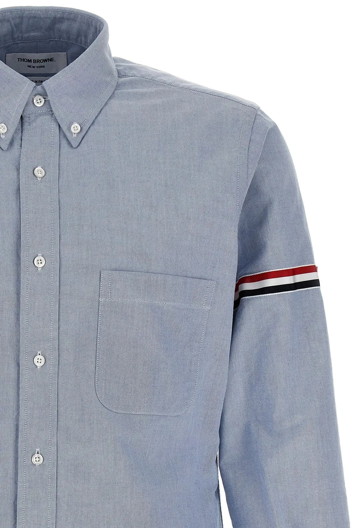 THOM BROWNE  |Long Sleeves Cotton Front Button Designers Shirts