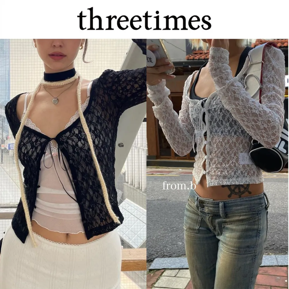 threetimes  |Flower Patterns Casual Style Nylon Rib Street Style