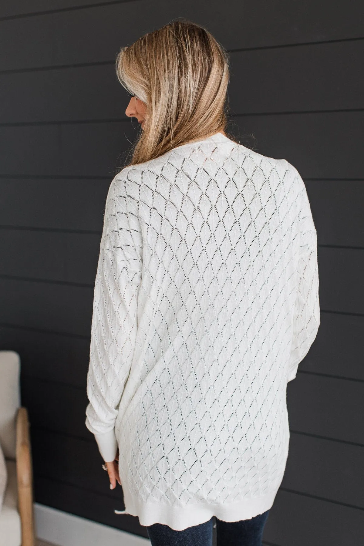 Time Stands Still Knit Cardigan- Off-White