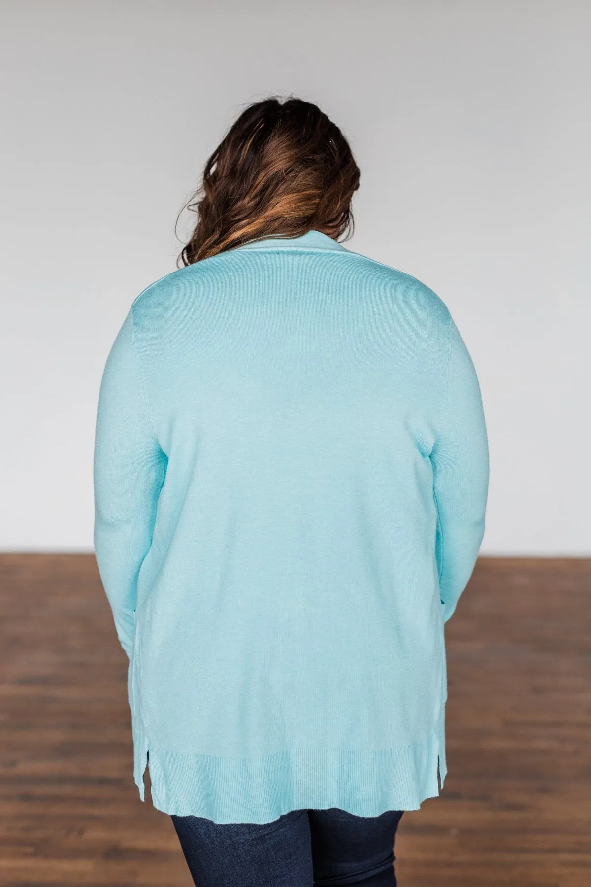 Time To Be Alive Drape Cardigan- Blue