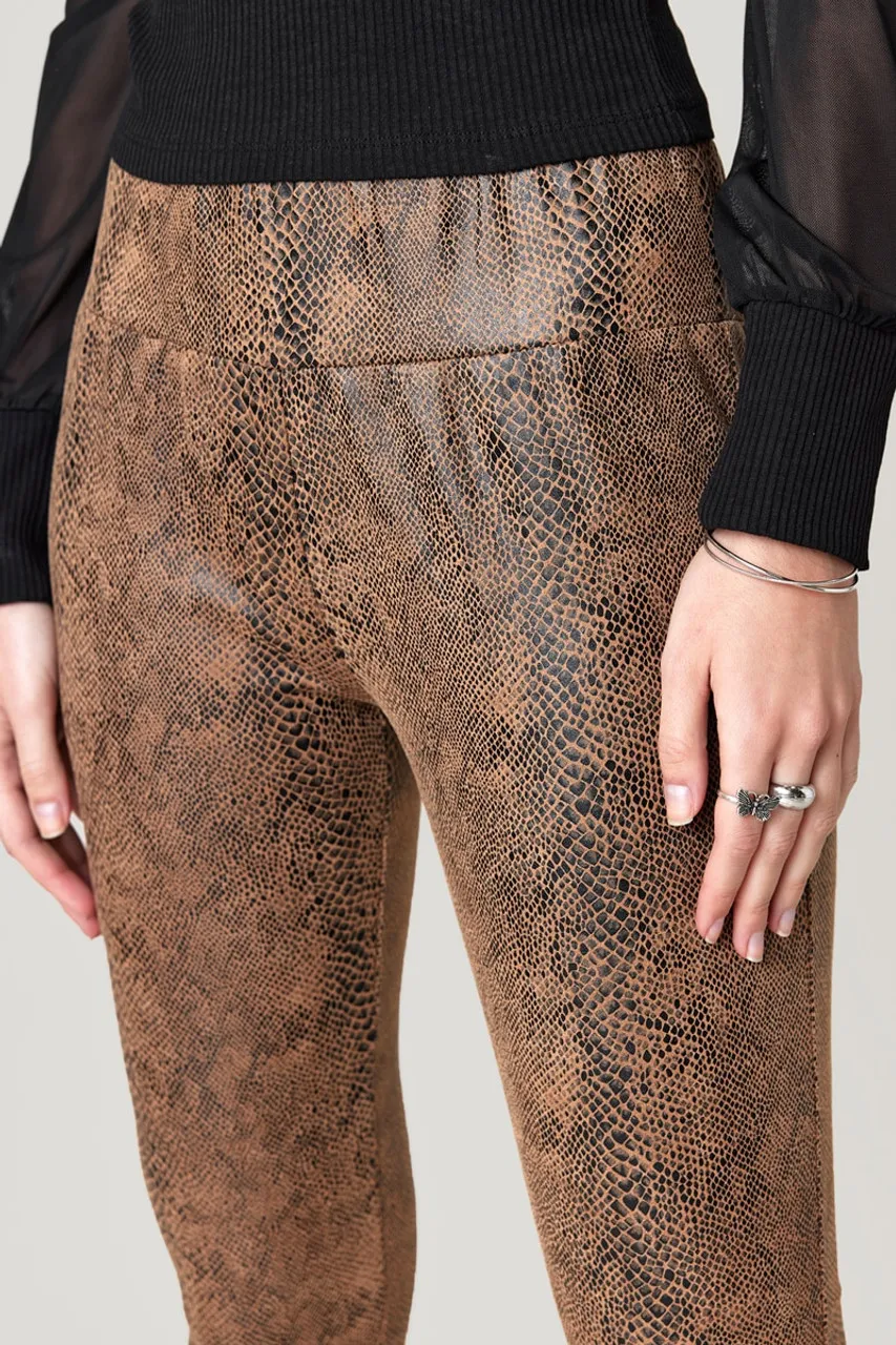 Tina Faux Snakeskin Leggings