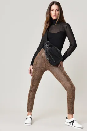 Tina Faux Snakeskin Leggings