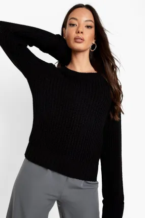 Turn Up Cuff Boxy Sweater