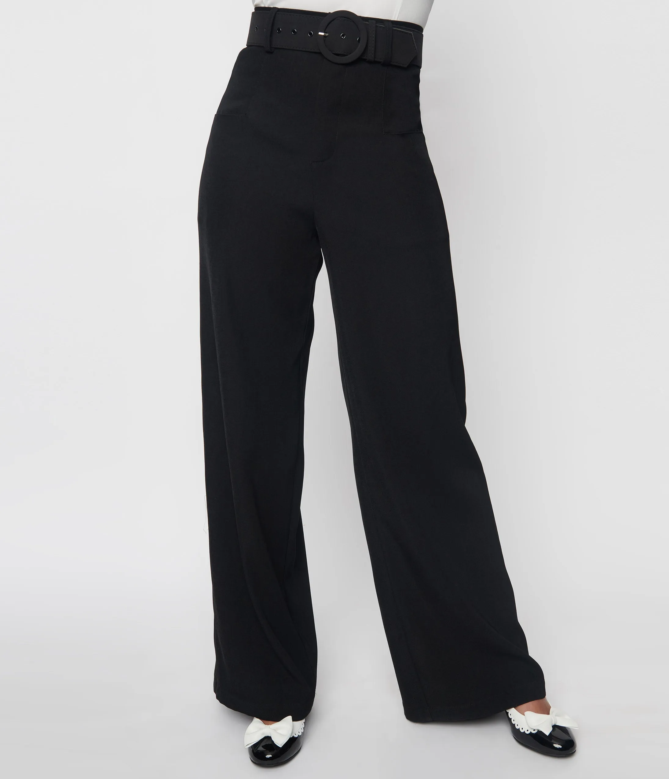 Unique Vintage 1940s Black Ginger Pants