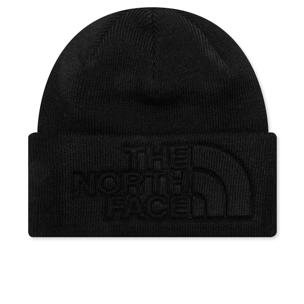 Urban Embossed Beanie - Black