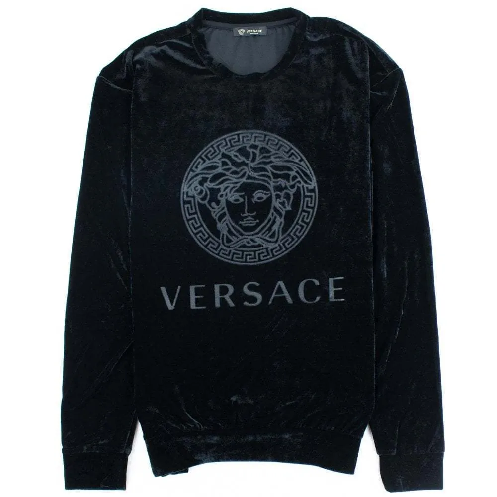 VERSACE  |Crew Neck Long Sleeves Cotton Logo Luxury Sweatshirts