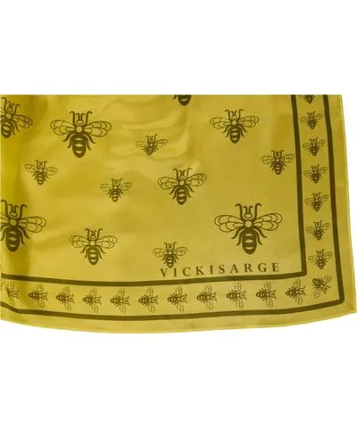 Vickisarge Women's Yellow / Orange The Silk Bee Scarf In Yellow