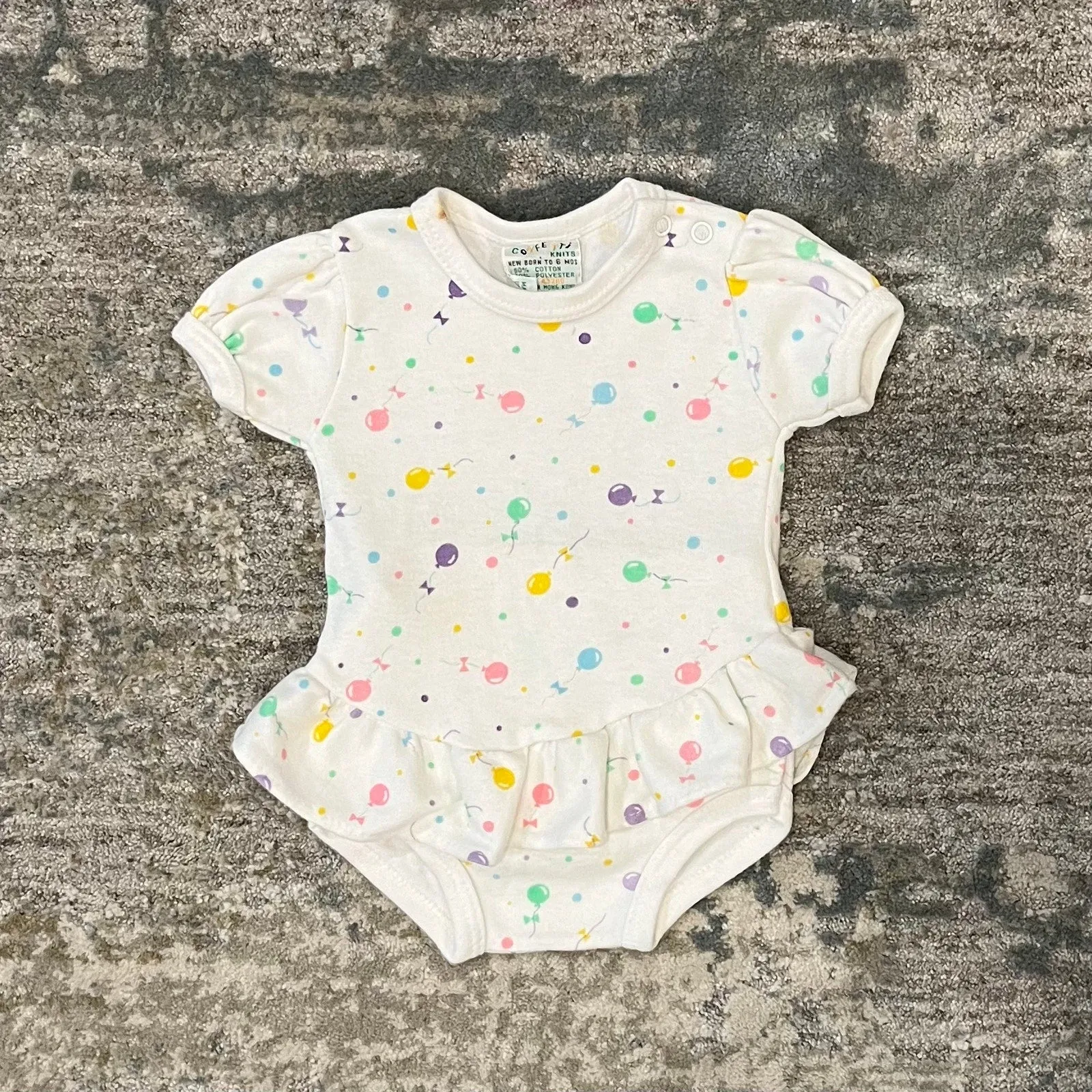 Vintage Confetti Knits Balloon Outfit 0-6 Months