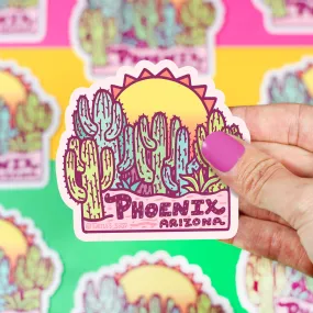 Vinyl Sticker, Phoenix Sunrise