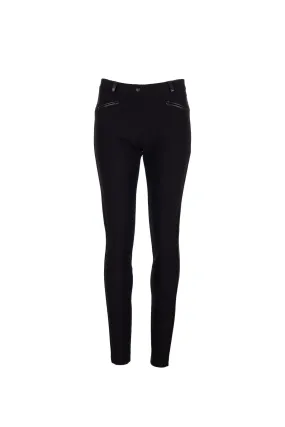 W23162L - Pleather Trim Legging- Peruzzi