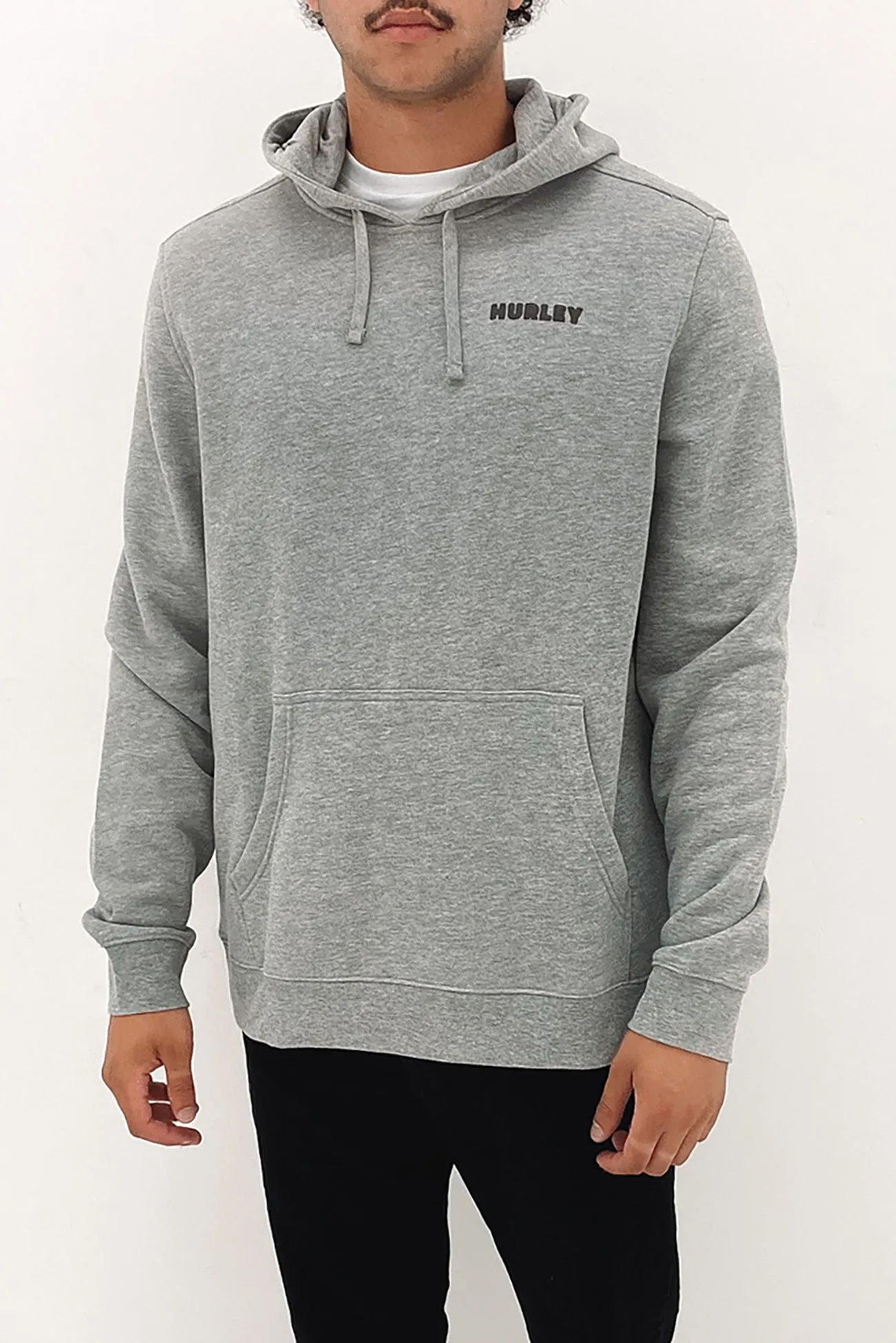 Warped Pullover Fleece Hoodie Dark Grey Heather