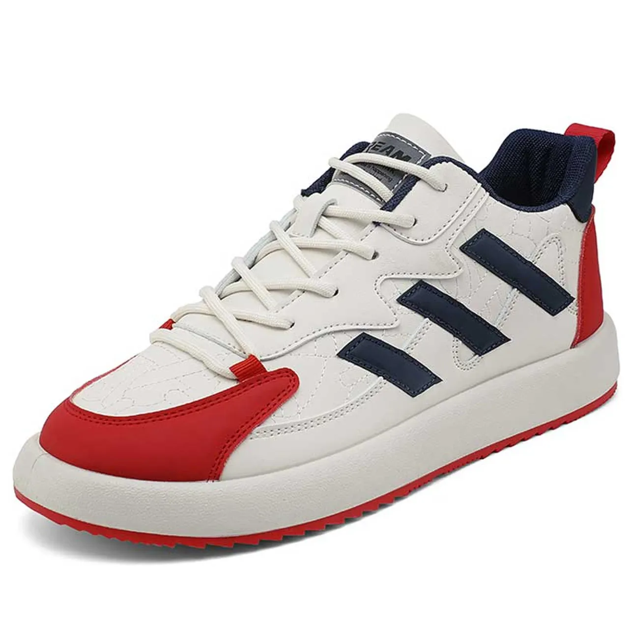 White red stripe label pattern shoe sneaker 2436