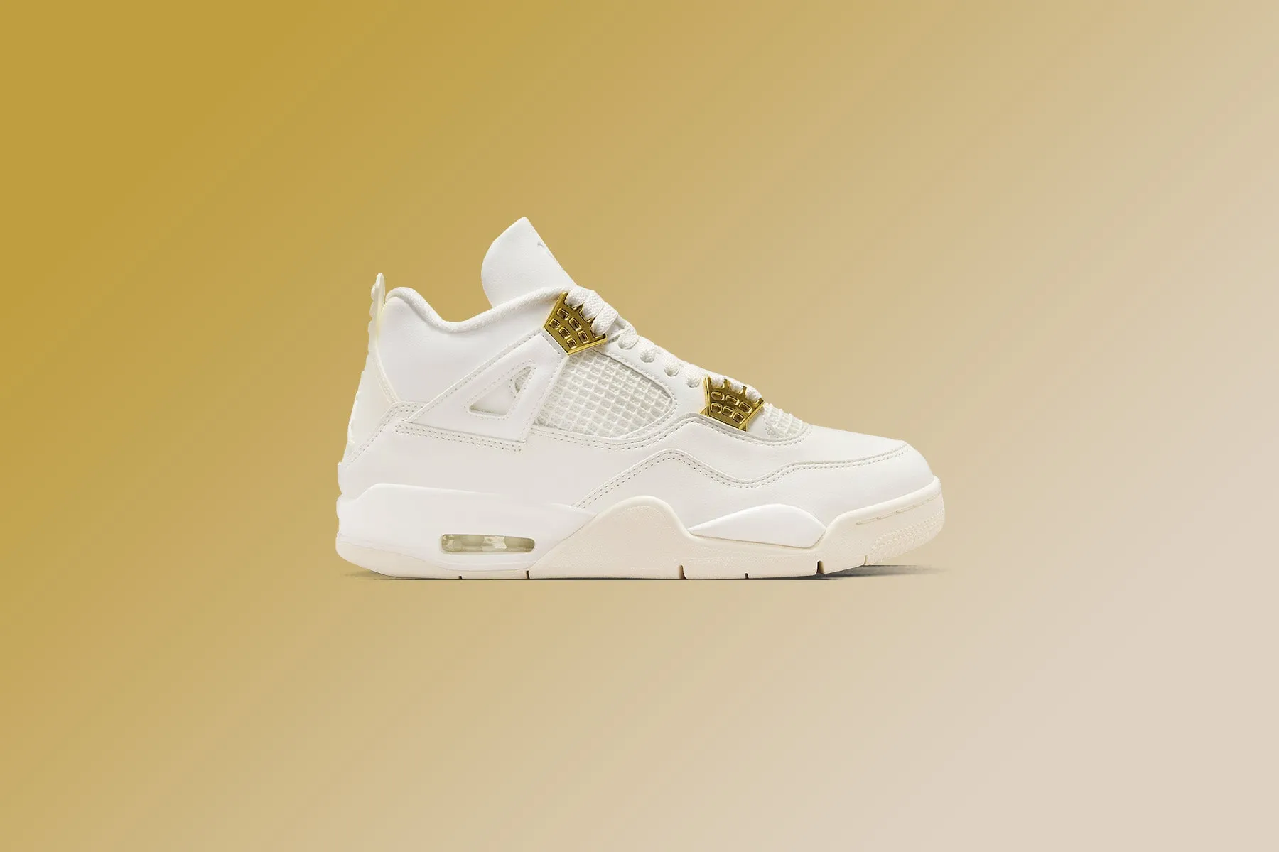 Women's Air Jordan 4 Retro 'Metallic Gold' - Sail/Metallic Gold/Black