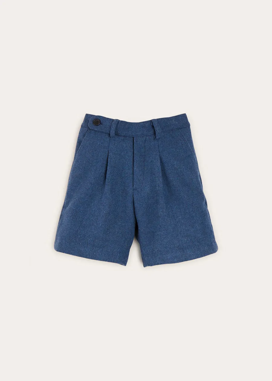 Wool Shorts In Blue (4-10yrs)