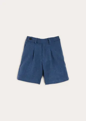 Wool Shorts In Blue (4-10yrs)