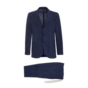 WOOL SUIT PINSTRIPE Man Blue