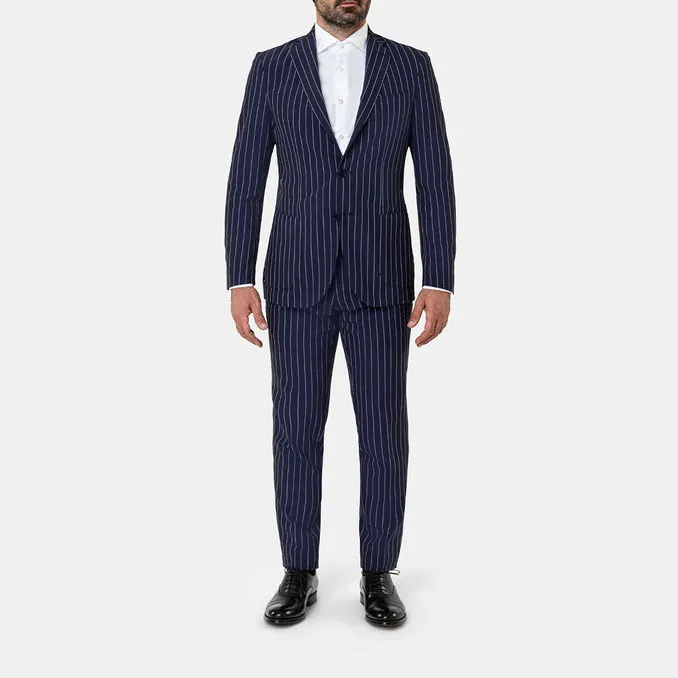 WOOL SUIT PINSTRIPE Man Blue