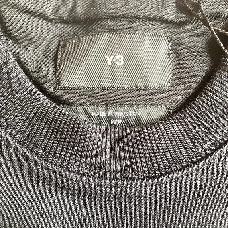 Y-3  |Long Sleeves Plain Cotton Logo Designers Sweatshirts