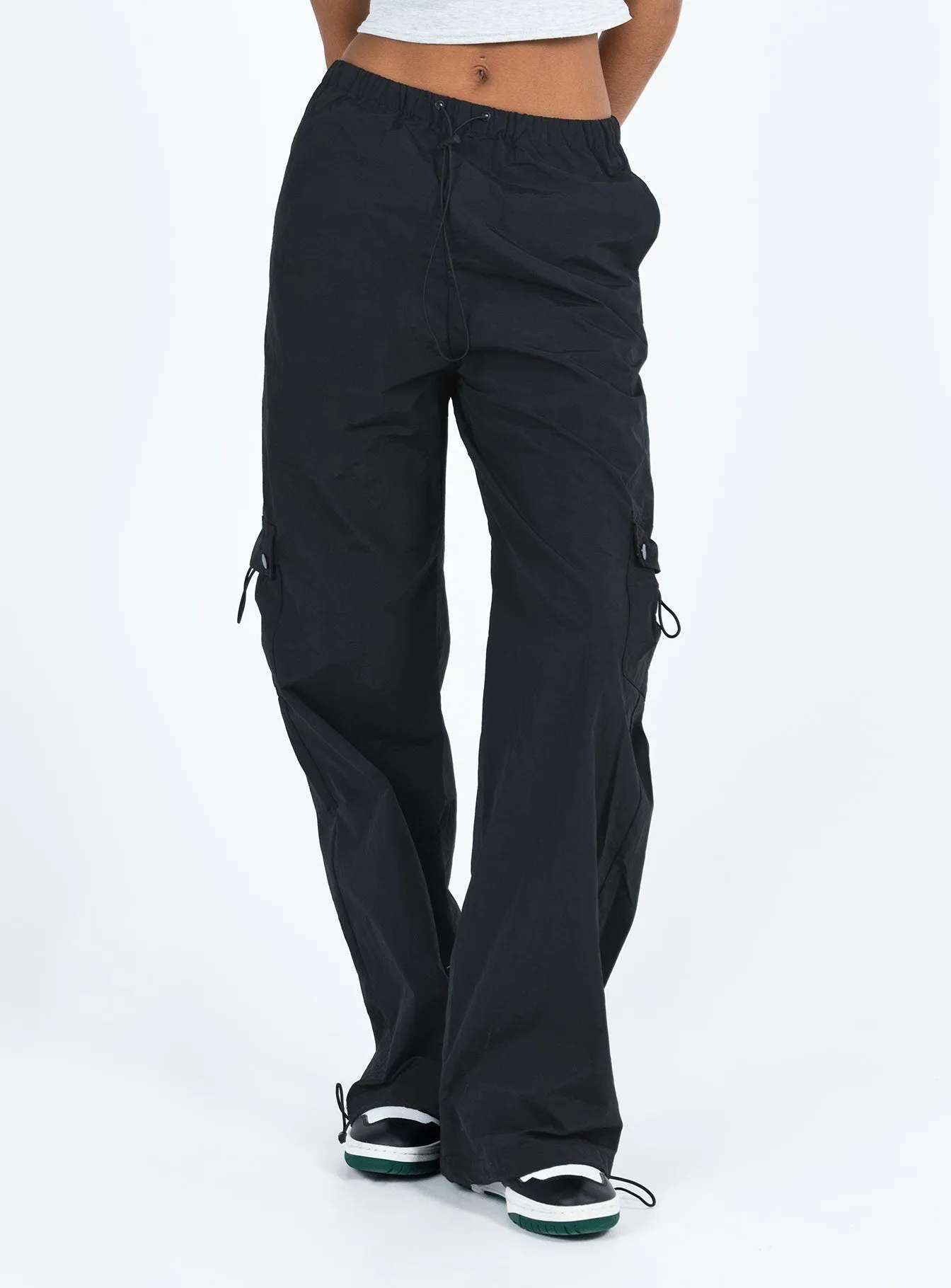 Y2k Utility Cargo Pants Black