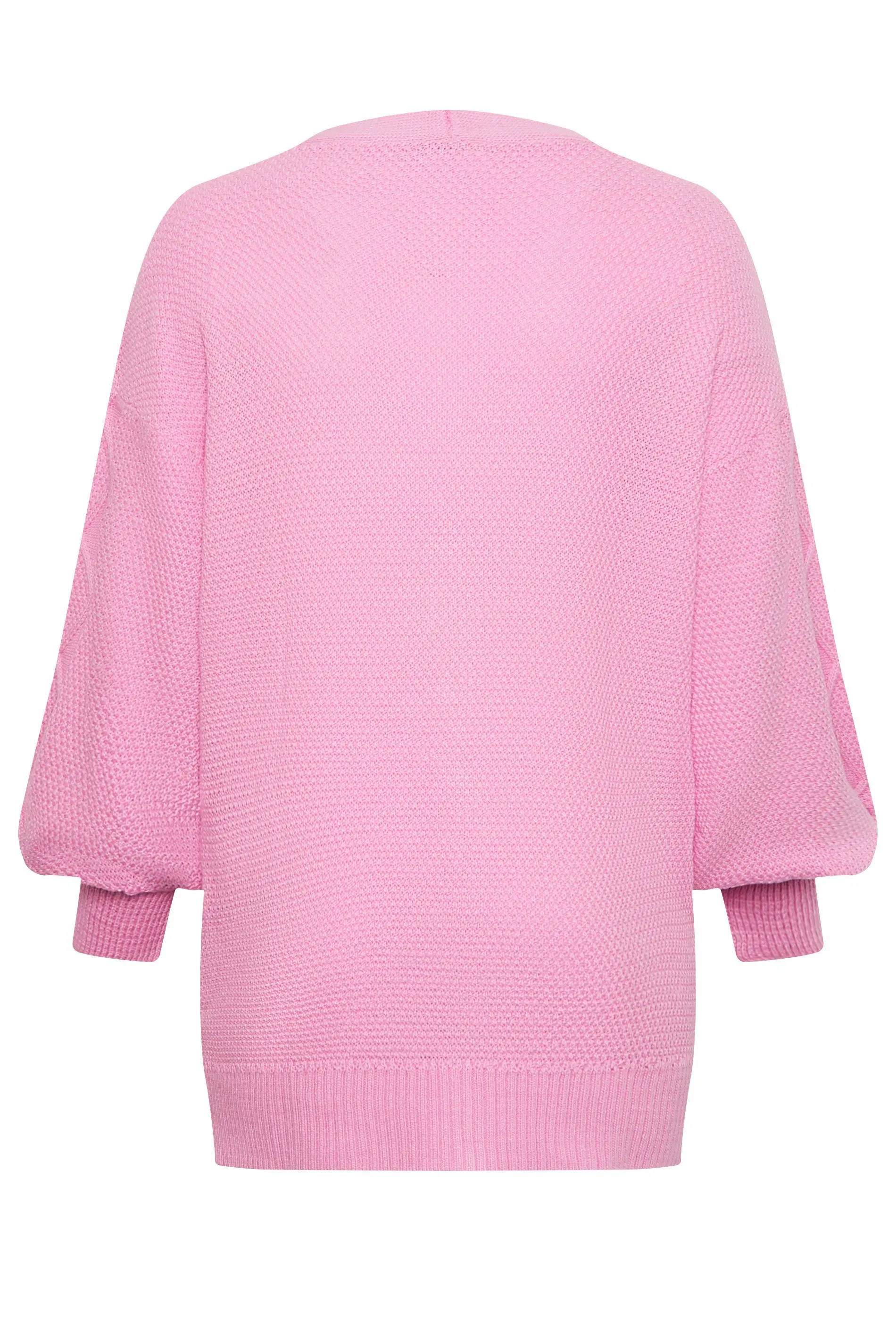 YOURS Curve Pink Knitted Button Through Cardigan