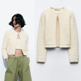 ZARA  |Casual Style Long Sleeves Cotton Cardigans