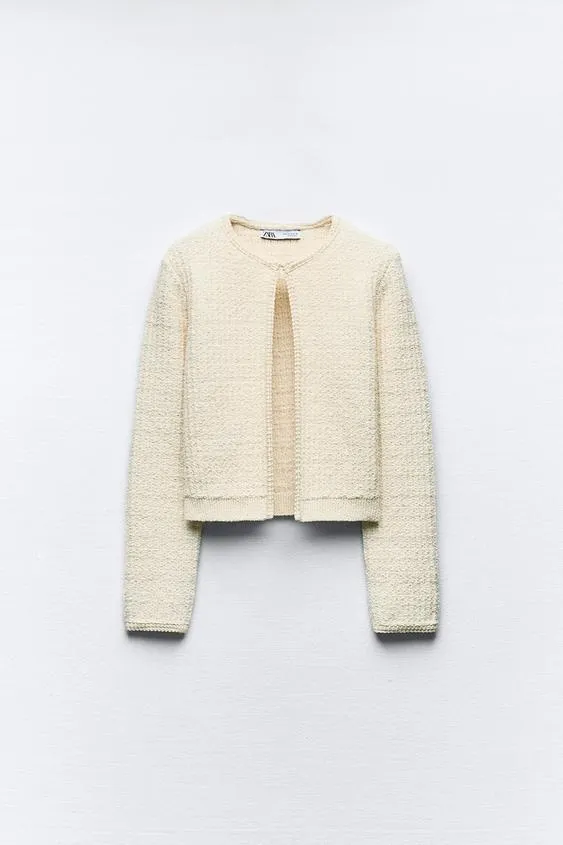 ZARA  |Casual Style Long Sleeves Cotton Cardigans